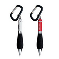 Carabiner Ballpoint Pen w/Sponge Grip